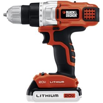 black decker LDX220SBFC 20v max lithium 2 gear drill driver with fast  charger